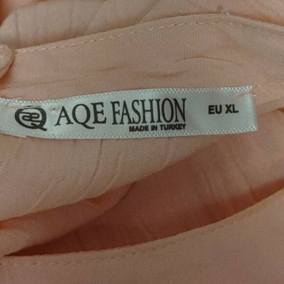 AQE Fashion Peach Long Sleeve Blouse Sz  EU XL/US L - Picture 8 of 9